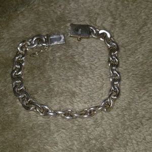 Chain link sterling silver bracelet